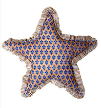 Load image into Gallery viewer, Jaipur Pink Dahlia Hand block printed Star cushion - limited edition

