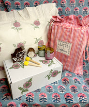 Load image into Gallery viewer, Cherry Blossom Wood Block Printing kit - Frill Edge Cushion Cover
