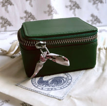 Load image into Gallery viewer, Leather Jewellery Box collaboration with Harry Rocks - Emerald
