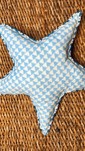 Load image into Gallery viewer, Billy Blue Hand block printed Star cushion - limited edition
