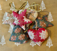 Load image into Gallery viewer, Tree Decorations - Heart and Star
